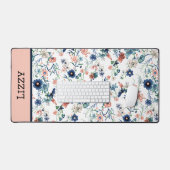 Joli Floral Personnalisé Nom Bureau Mat (Clavier et souris)