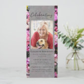 Joli floral Photo Funérailles Digital Invitation (Debout devant)