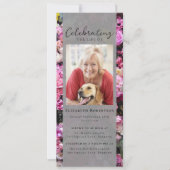 Joli floral Photo Funérailles Digital Invitation (Devant)