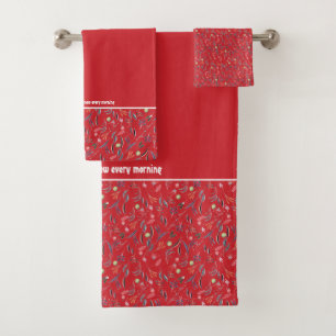 Joli floral RED personnalisable écriture