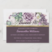 Joli Floral Sweet 16 Invitation (Devant)