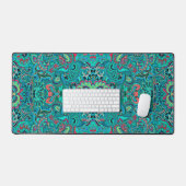 Joli floral turquoise vintage (Clavier et souris)