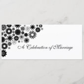 Joli Florals Programme de mariage noir (Devant)