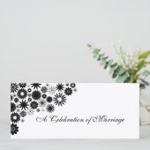 Joli Florals Programme de mariage noir (Debout devant)