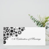 Joli Florals Programme de mariage noir (Debout devant)