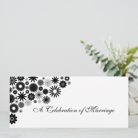 Joli Florals Programme de mariage noir (Debout devant)