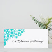 Joli Florals Turquoise Programme de mariage (Debout devant)
