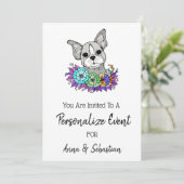 *~* Joli French Bulldog Event Invitation (Debout devant)
