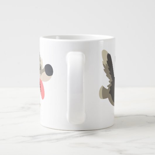 Joli Frolicsome Caricature Wolf Jumbo Mug (Dos)