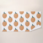 Joli fruit orange pêche dessiné à la main (Serviette de bain)
