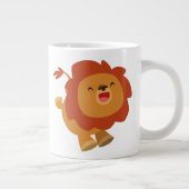 Joli Gamboling Cartoon Lion Jumbo Mug (Droite)