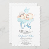 Joli garçon Baby shower Invitation (Devant / Derrière)