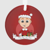 Joli garçon de Noël avec cheveux de gingembre (dos)