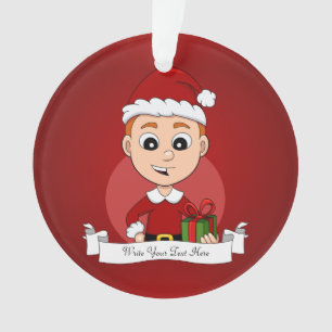 Joli garçon de Noël avec cheveux de gingembre