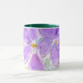 Joli Geraniums violets Aquarelle Mug (Centre)