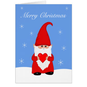 Joli gnome de Noël avec cœur
