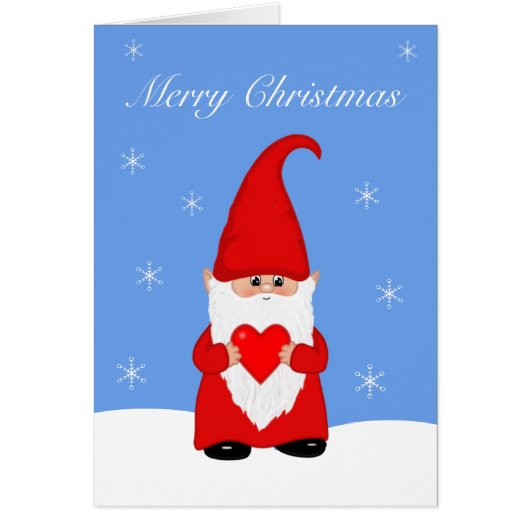 Joli gnome de Noël avec cœur (Devant)