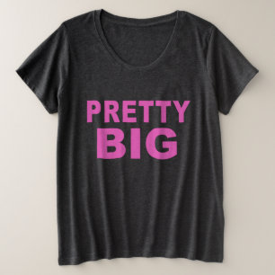 Joli Grand T-shirt Plus Taille acceptation de soi