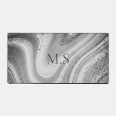 Joli gris argent marbre art faux Parties scintilla (Recto)