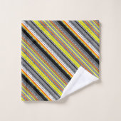 Joli gris jaune orange aztèque motif (Gant de toilette)