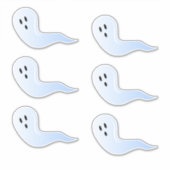 Joli Halloween Iridescente Ghost Set de 6 Stickers (Devant)