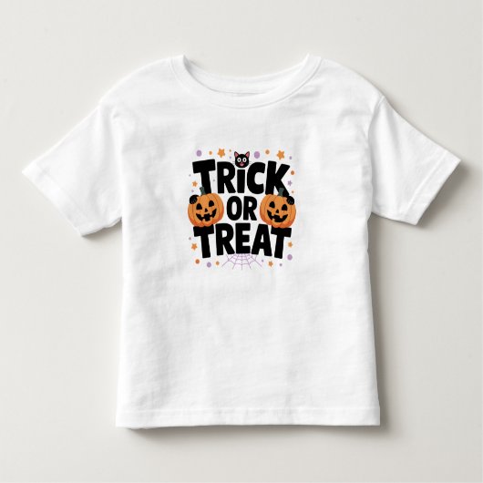 Joli Halloween Trick ou Treat T-Shirt avec Citroui (Devant)