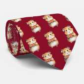 Joli hamster avec cravate à coeur (Roulé)