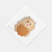 Joli hamster avec une serviette en papier biscuit. (Coin)