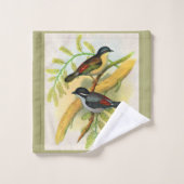 joli imprimé d'oiseaux (Gant de toilette)