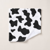 joli imprimé noir et blanc de vaches laitières de (Gant de toilette)