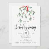 Joli Invitation de Noël à Mistletoe (Devant / Derrière)