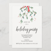 Joli Invitation de Noël à Mistletoe (Devant / Derrière)