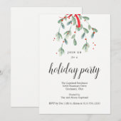 Joli Invitation de Noël à Mistletoe (Devant / Derrière)