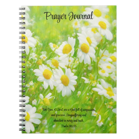 Joli Jardin Daisy Bible Verse Faith Journal (Devant)