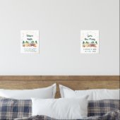 Joli jeu d'affiches de Baby shower de jeux pour an (Chambre à coucher)