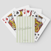 Joli jeu de cartes rayé côtier personnalisé modern (dos)