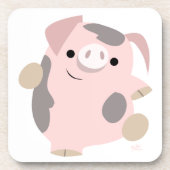 Joli jeu de Dessous de verre de cochon de danse ca (Devant)