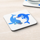 Joli jeu de Dessous de verre de dauphins de dessin (Côté gauche)