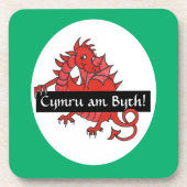 Joli jeu de Dessous de verre Dragon Rouge à person (Devant)