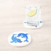 Joli jeu Dessous de verre de dauphins de dessin (Côté)