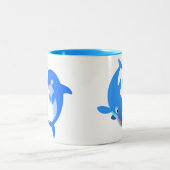 Joli Jouer Cartoon Dolphins Mug (Centre)