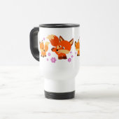 Joli Jouer Cartoon Foxes Commuter Mug (Devant gauche)