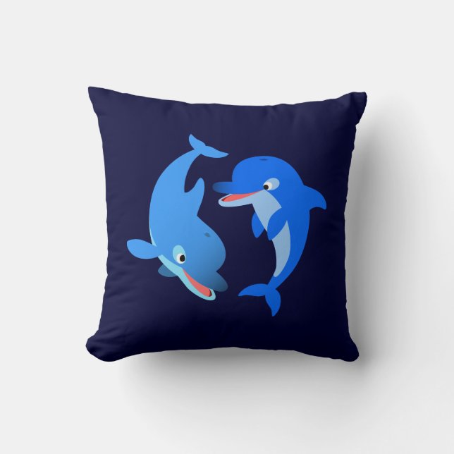 Joli Jouer Coussin de dauphins de dessin (Recto)
