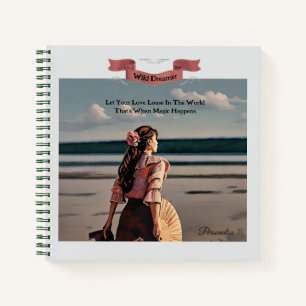 Joli journal de citation de la femme Vintage Beach