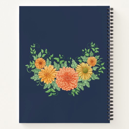 Joli Journal de Gratitude des Fleurs d'été (Dos)