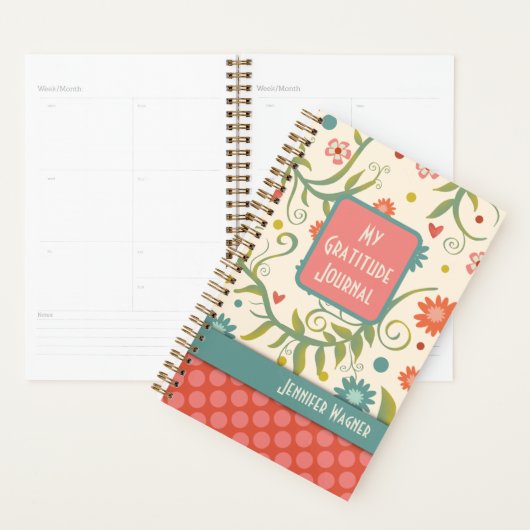 Joli Journal Floral Dragonfly Gratitude (Devant avec enveloppe)