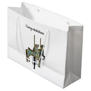Joli Joyeux Parcours Carrousel Chevaux Sac cadeau