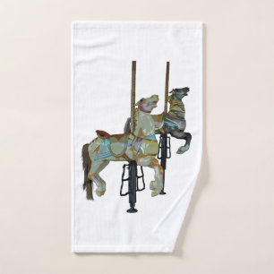Joli Joyeux Parcours Carrousel Chevaux Serviette à