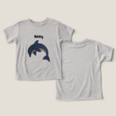 Joli Jumping bleu foncé Dolphin blanc (Design Recto & Verso)