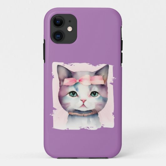 Joli Kitty avec Bow rose iPhone / coque ipad (Dos)